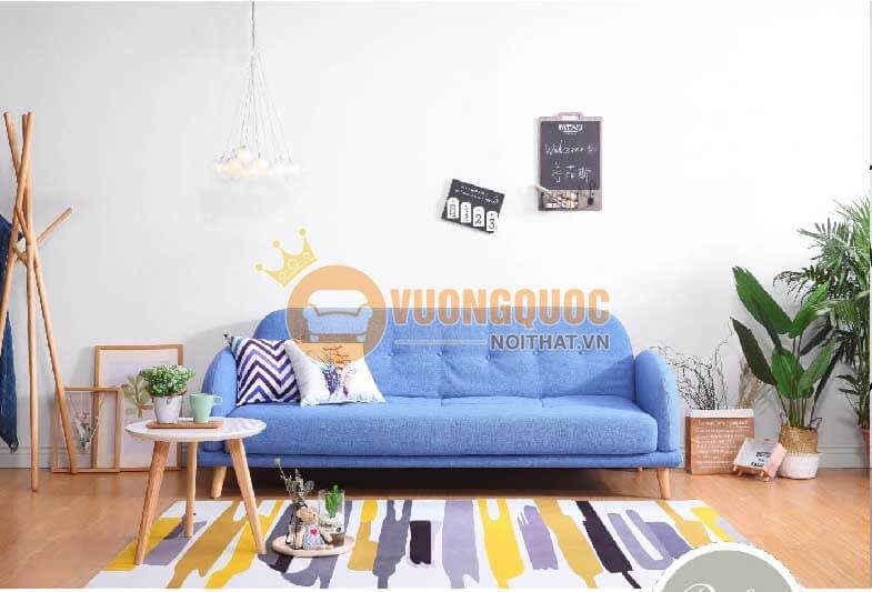 Ghế sofa giường đa năng đẹp màu xanh coban PFS BJ205B-1